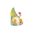 5" Resin Gnome with Flowers Set
