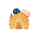 3.75" Resin Thanksgiving Turkey with Metal Feet Tabletop Decor Set,8tar661