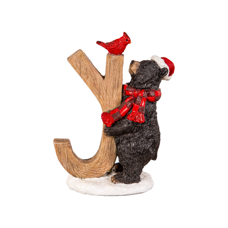 5.5" Resin Black Bear Table Décor Set, "Joy",8tar678