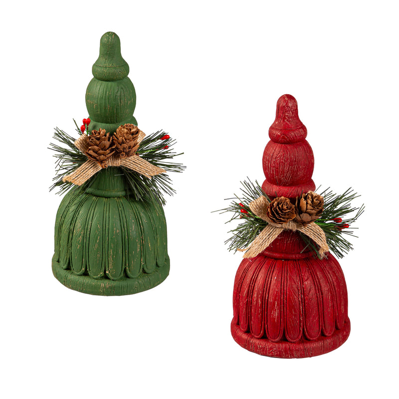 7.5" Resin Bell with Artificial Table Décor,8tar684