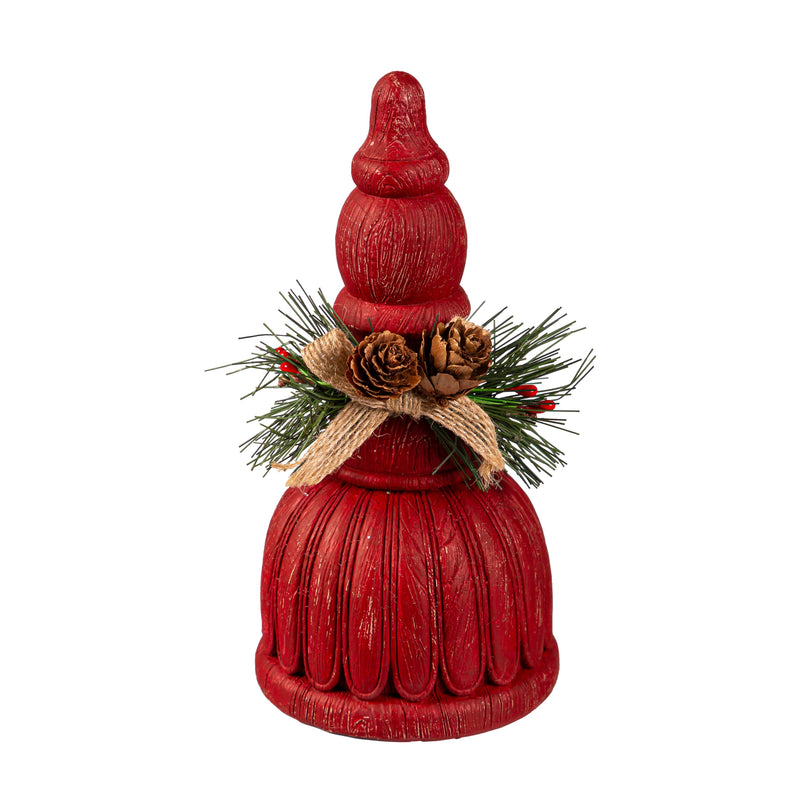 7.5" Resin Bell with Artificial Table Décor,8tar684