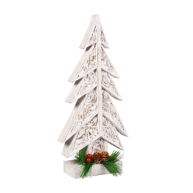 Resin Embossed Tree with Artificial Table Décor Set,8tar685