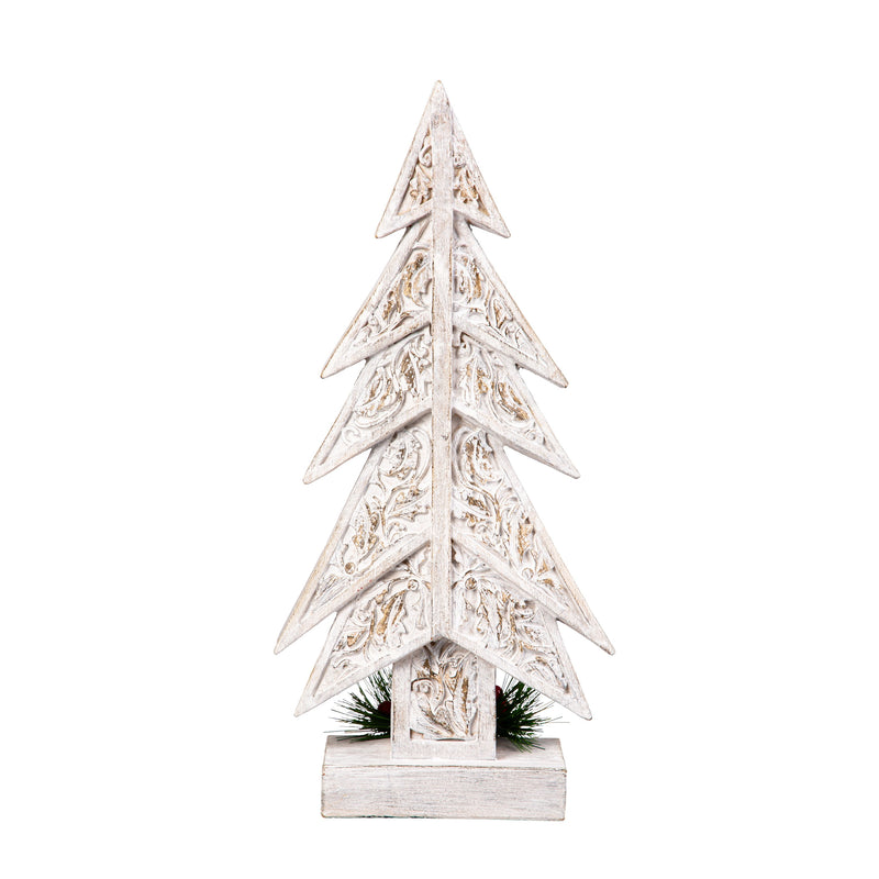 Resin Embossed Tree with Artificial Table Décor Set,8tar685