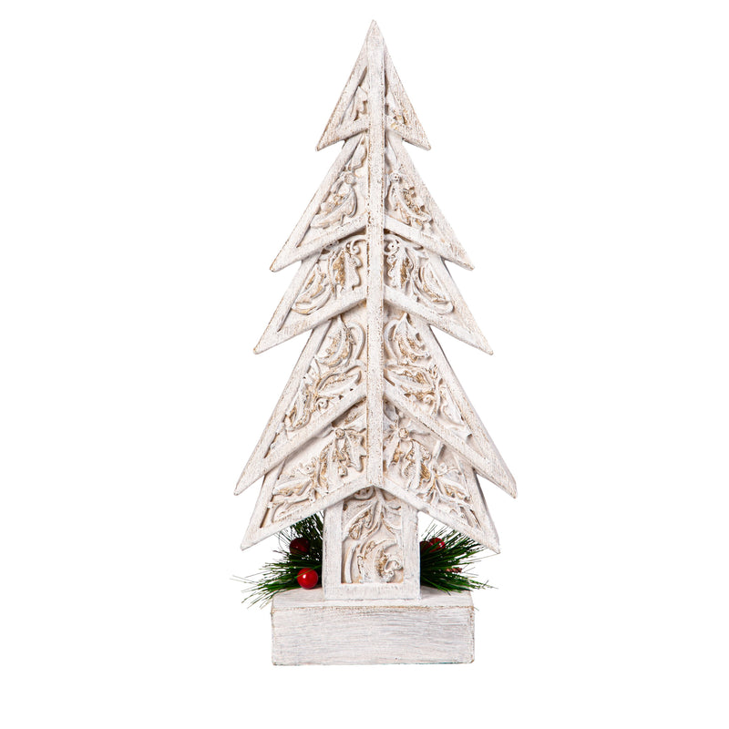 Resin Embossed Tree with Artificial Table Décor Set,8tar685