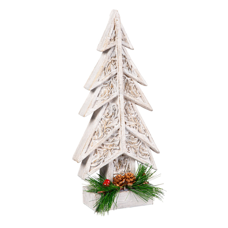 Resin Embossed Tree with Artificial Table Décor Set,8tar685