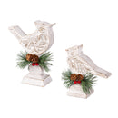 Resin Embossed Bird with Artificial Table Decor Set,8tar686