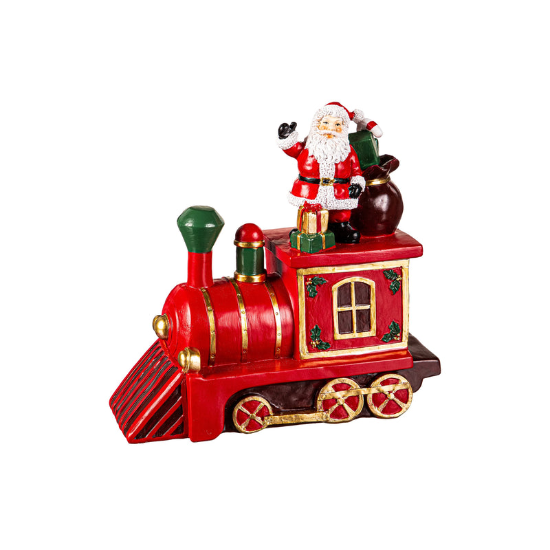 7.5" Resin Santa on Train Table Decor,8tar693