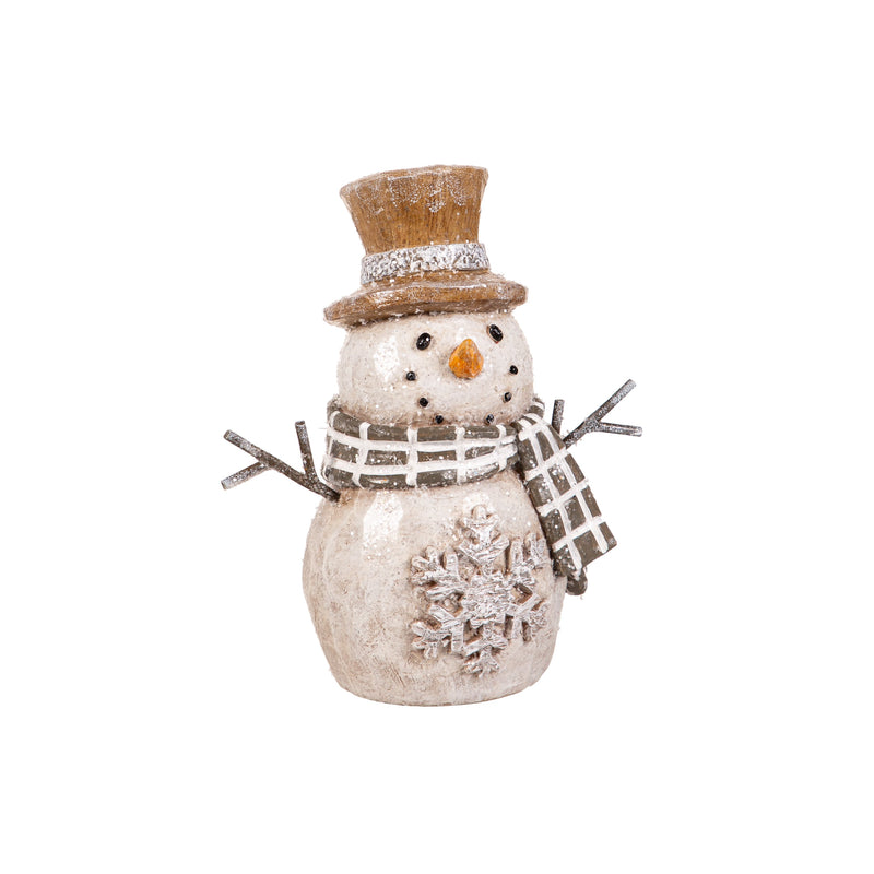 Resin Snowman with Snowflake Design Table Décor Set,8tar695