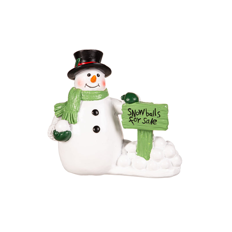 4.75" Resin Snowman with Snowballs Table Décor,8tar709