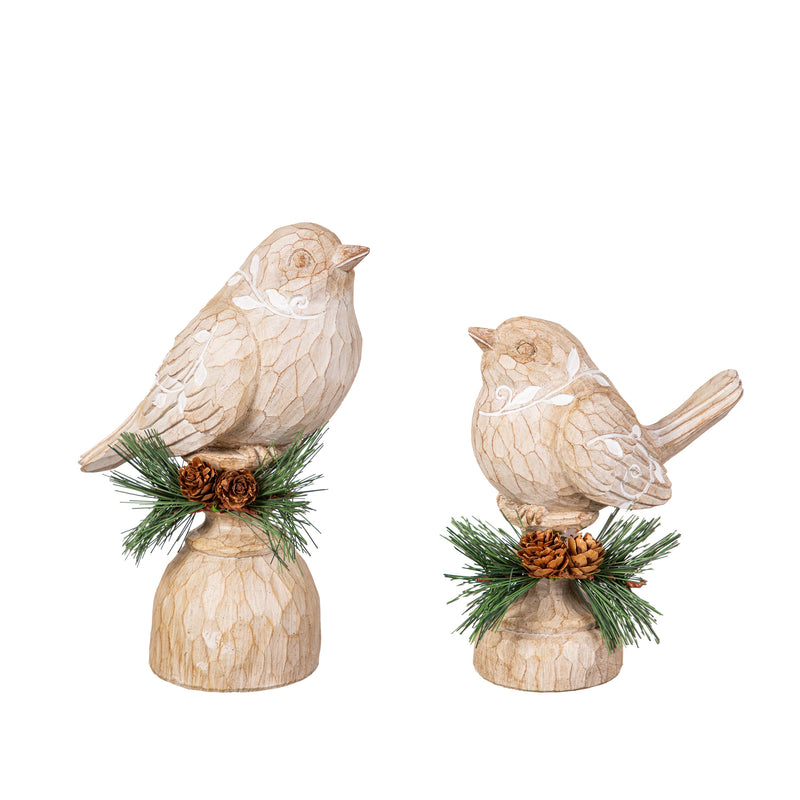 Resin Bird with Artificial Table Décor Set,8tar717