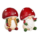 Woodland Storybook Table Décor Resin Mushroom Gnome, 4.5"H, Asst of 2
