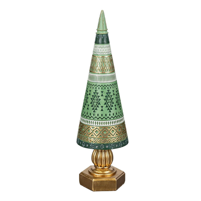 Shades of Green Table Décor Tree Decorative Resin Set