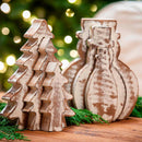 Wooden Nested Icon Tabletop Decor, Snowman/Angel/Tree, 3 Asst