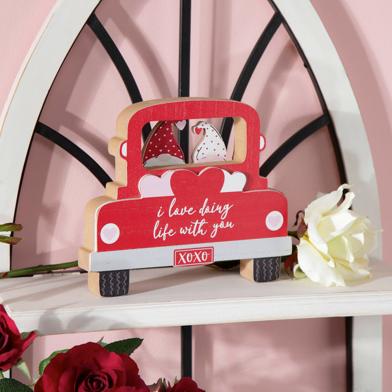 Wood Truck Tabletop Décor, "I love doing life with you",8taw442