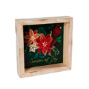 6" Wood Square Tabletop Sign, Season of Joy/Tis the Season,8taw662