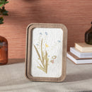 Wood and Paper Pressed Flower Table Decor, 10"H