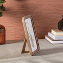 Wood and Paper Pressed Flower Table Decor, 10"H