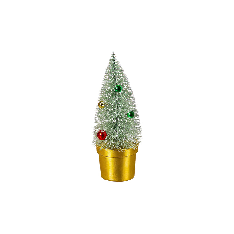 Bottlebrush Tree with Ornaments Table Décor Set,8tax097