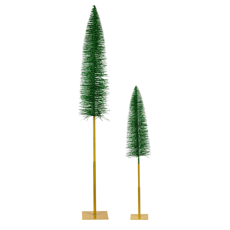 Bottle Brush Tree with Glitter Set,8tax105