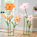 Peony Flowers and Butterfly Paper Artificial Decor, Asst, 55"H