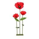 Poppy Flower Paper Artificial Decor, 56"H