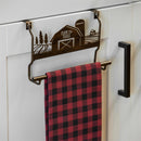 Metal Farmhouse Over the Cabinet Towel Holder