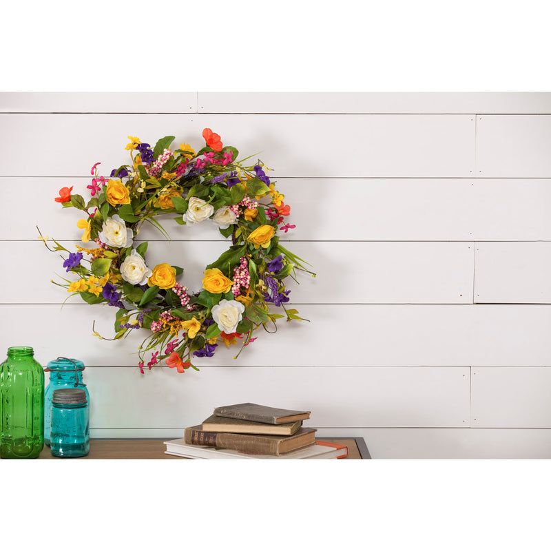 Spring Floral 24" Wreath,8wr089