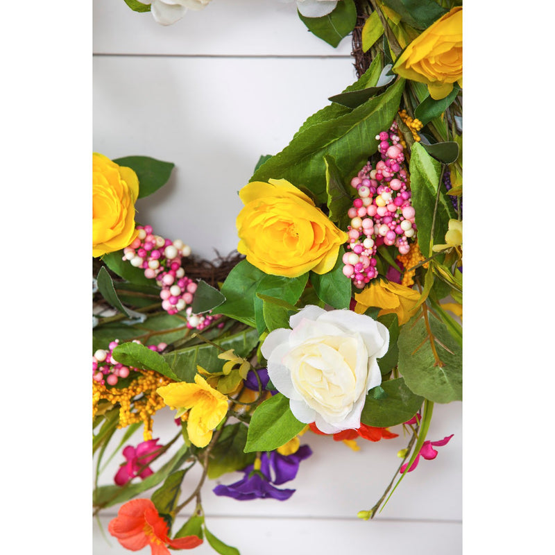 Spring Floral 24" Wreath,8wr089