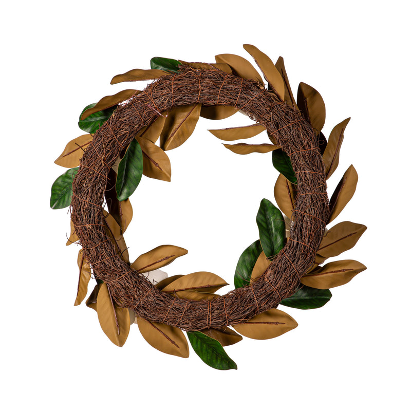 24" Magnolia Leaves Wreath,8wr340