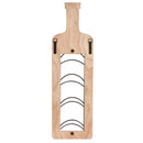 Wine Bottle Shaped Wood and Metal Wall Wine Holder