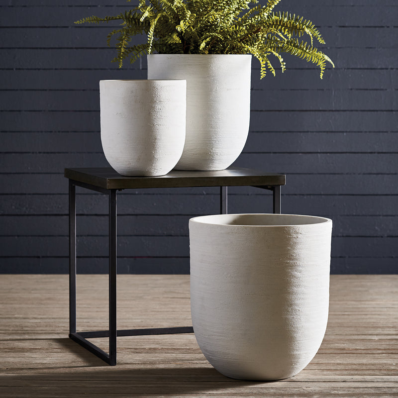 NAPA Home & Garden, FIBRESTONE MALIBU CYLINDER POTS, SET OF 3,AC206