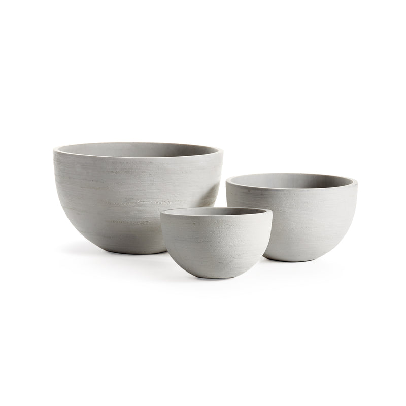 NAPA Home & Garden, FIBRESTONE MALIBU LOW BOWLS, SET OF 3,AC210