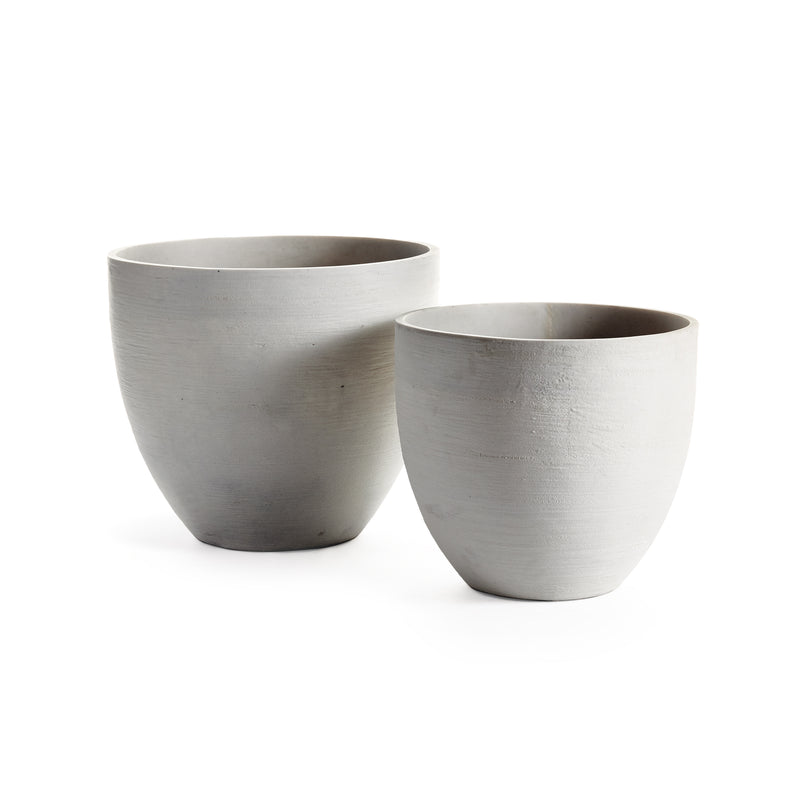 NAPA Home & Garden, FIBRESTONE MALIBU TAPERED POTS, SET OF 2,AC212