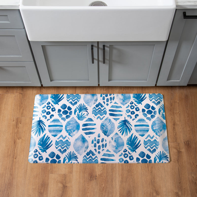 Blue Coastal Coral Sea Anti-Fatigue Mat, 30"x18"