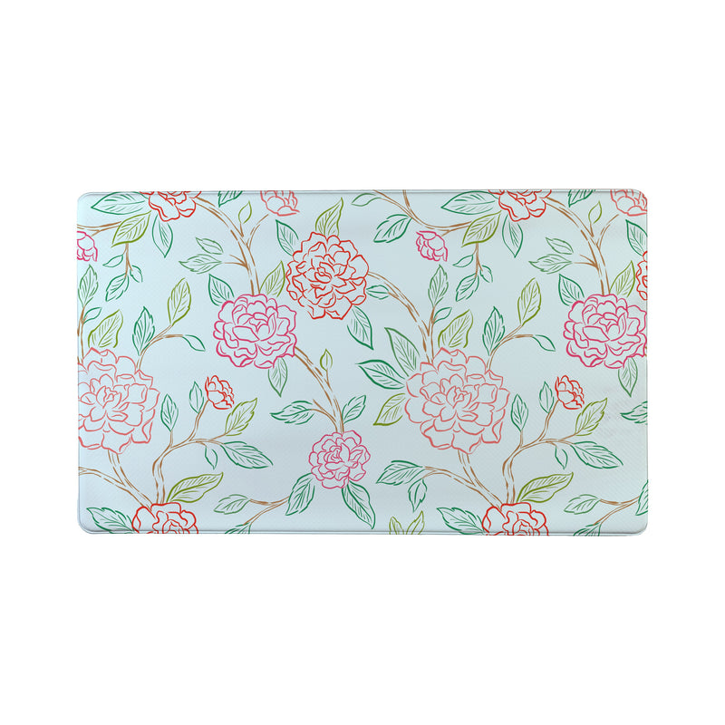 Peony Toile Anti-Fatigue Mat, 30"x18"