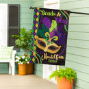Mardi Gras Beads & Bling Applique House Flag