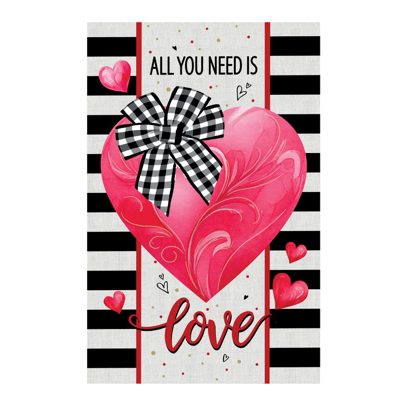 All You Need Is Love Applique House Flag
