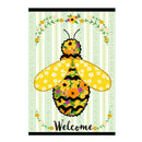Ric Rac Bee Applique Garden Flag