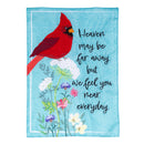 Cardinal Memorial Applique Garden Flag