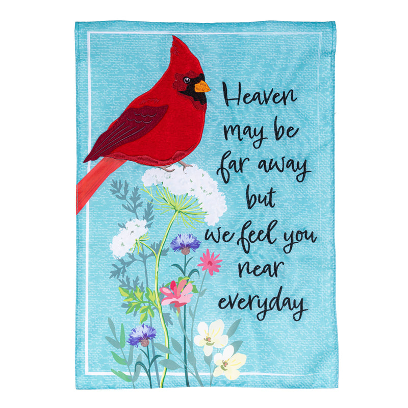 Cardinal Memorial Applique Garden Flag