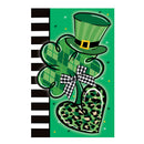 St. Patrick's Trio Applique House Flag