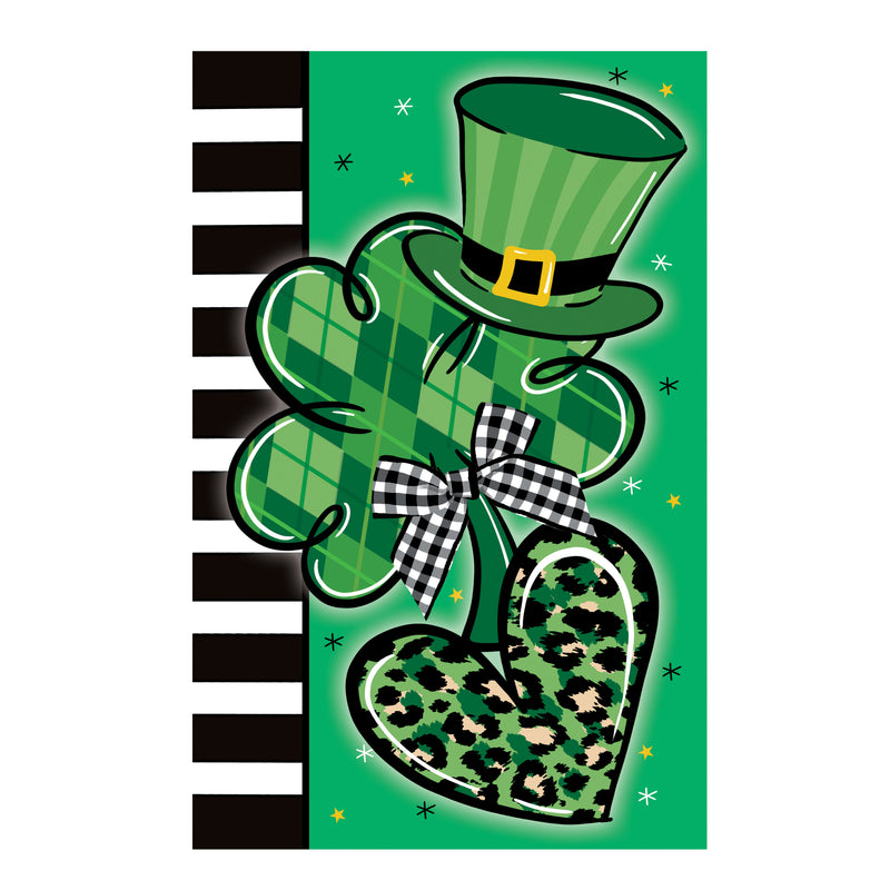 St. Patrick's Trio Applique House Flag
