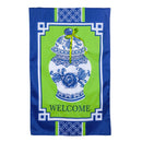 Chinoiserie Welcome Applique House Flag
