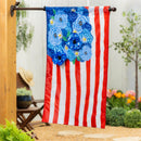 American Classic Floral Flag Applique House Flag