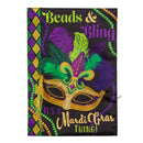 Mardi Gras Beads & Bling Applique Garden Flag