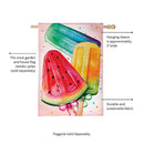 Summer Treats Burlap House Flag