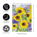 Sunflower Happiness Burlap House Flag