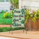 Crazy Plant Lady Burlap Garden Flag