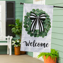 Eucalyptus Leaves Wreath Burlap House Flag