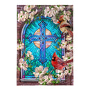 Sunday Morning Burlap Garden Flag